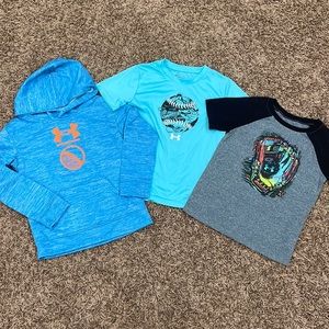 Boys Under Armour Baseball Shirts and Hoodie
